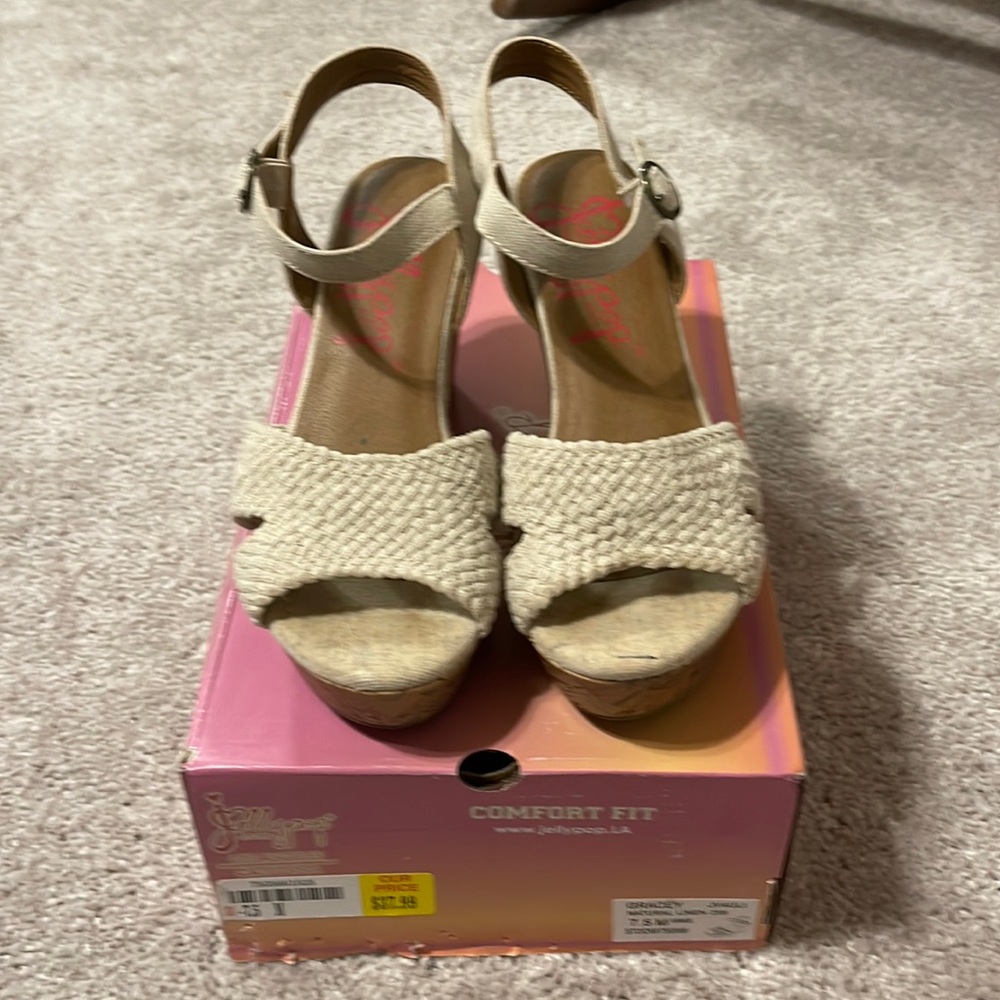 Jellypop wedge sandals. Size 7.5M. Only worn once.
